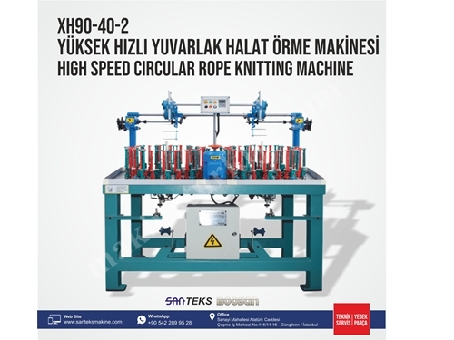 XH90-40-2 Yüksek Hızlı Yuvarlak Halat Örme Makinesi