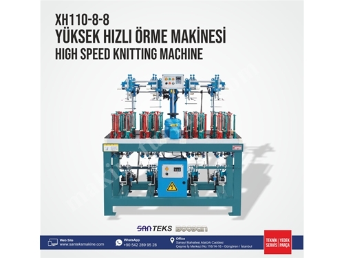 XH110-8-8 Tırmanma Halatı Spor Halatı Örme Makinesi