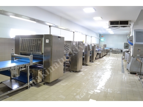 2000 Kg / Saat Kapasite Tam Otomatik Milföy Börek Makinası