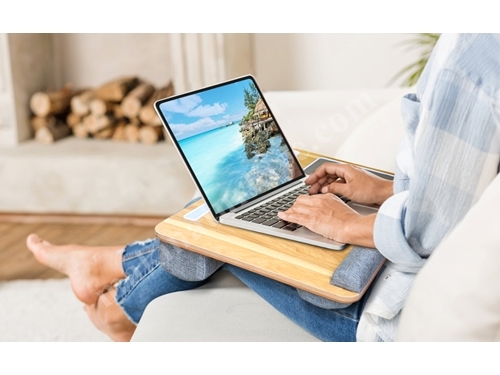 HOD 01 Tragbarer Laptop-Ständer mit Tablet-Fach Gepolsterter Notebook-Schreibtisch