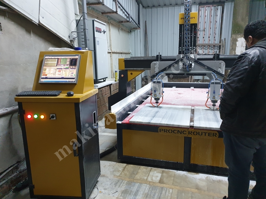CNC Router Çift Kafa Marble Cnc 