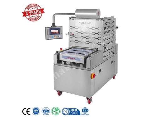 Yarı Otomatik Tabak Kapatma Makinası 2400/2880 paket / Saat