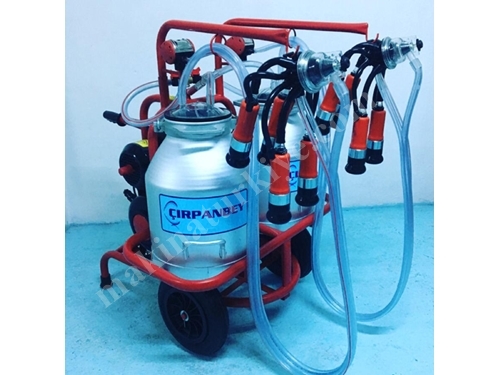 2x30 Lt Seyyar Sistem Çift Sağım  Süt Sağma Makinesi
