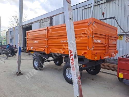 8 Ton 4-Wheeled Double Tandem Tipper Trailer