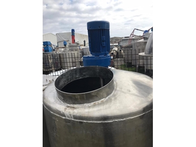 1000 Litre Paslanmaz Krom Çelik Sıvı Depolama ve Karıştırma Mikseri - 6