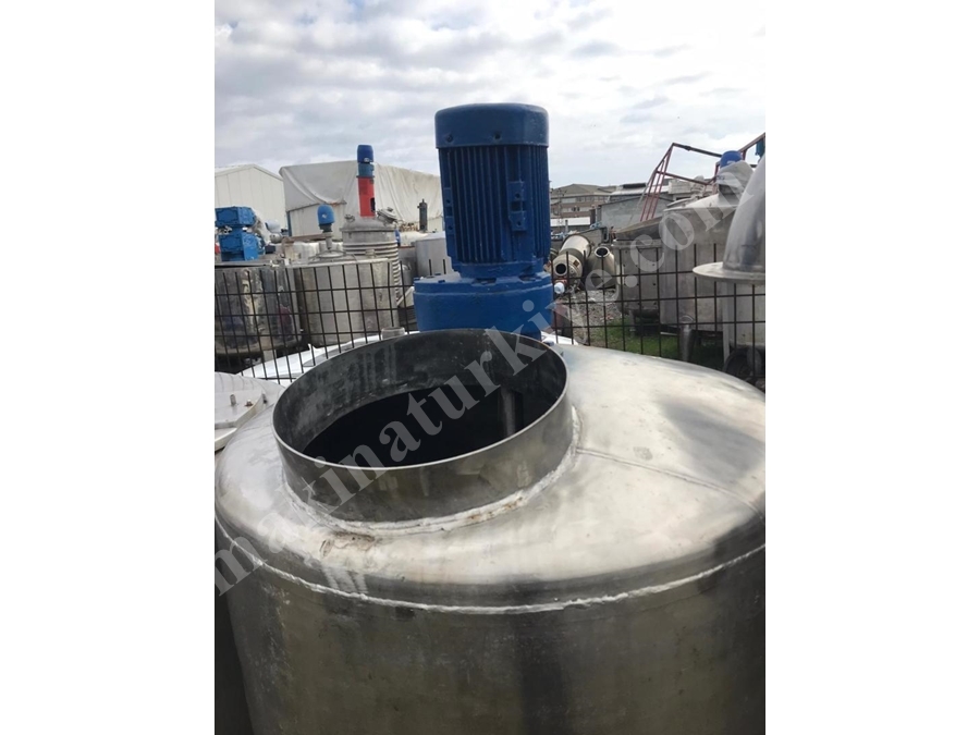 1000 Litre Paslanmaz Krom Çelik Sıvı Depolama ve Karıştırma Mikseri