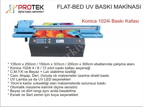 150x300 Cm Ahşap UV Baskı Makinası
