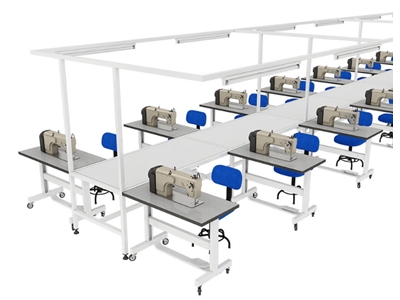 T154 Makine Yanı Işıklı Bant Dikiş Makina Tezgahı - 0