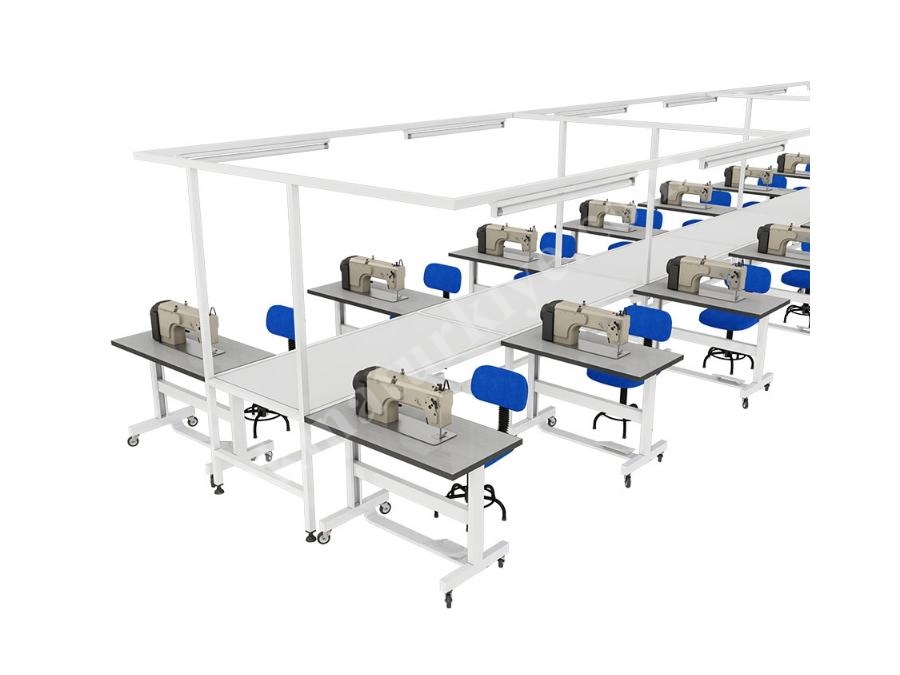 T154 Makine Yanı Işıklı Bant Dikiş Makina Tezgahı