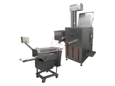 Machine à hacher la viande portionnée de 1200 kg / h Ø 130 mm