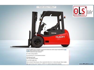 3 Ton Triplex 4800 Mm Akülü Forklift - 1