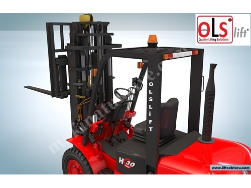 3,30 Metre 3 Ton Triplex Çin Motorlu Dizel Forklift