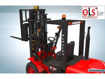 4.5 Meter 3 Ton Triplex 4-Way Valve Diesel Forklift