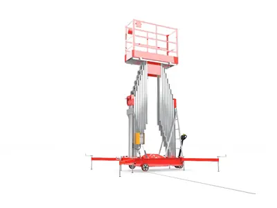Élévateur de personnel à double montant en aluminium (14 m) 200 kg