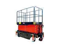 Mobile 8 Meter Electric Scissor Personnel Lift with Cold Movement - 3