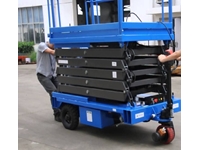 Mobile 8 Meter Electric Scissor Personnel Lift with Cold Movement - 4