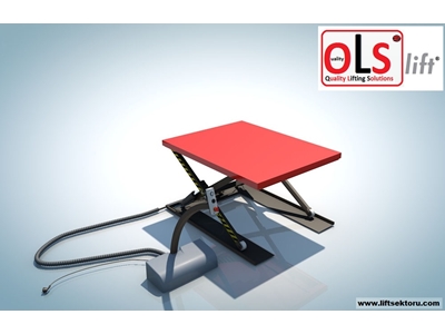 2 Ton 100 Cm Fixed Scissor Lift Platform with Ramp - 1