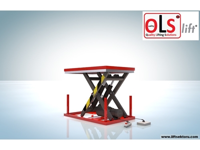 2 Ton 100 Cm Fixed Scissor Lift Platform with Ramp - 2