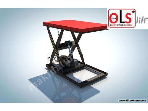 1000 кг 100 см фиксированный ножничный подъемный стол