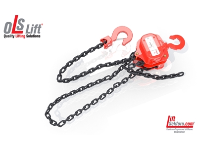 1 Ton (5 Meter) Chain Hoist with Manual Trolley - 1