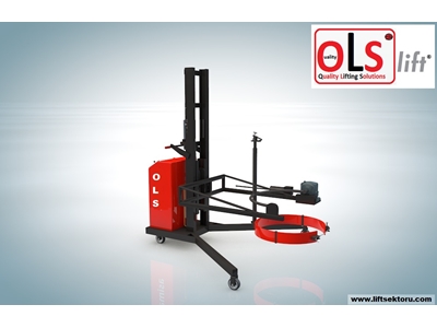 600 Kg 240 Cm Fully Electric Drum Handling Turning Stacking Machine - 6