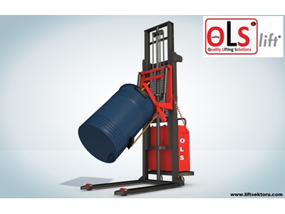 600 Kg 240 Cm Fully Electric Drum Handling Turning Stacking Machine - 10
