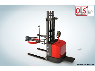 600 Kg 240 Cm Fully Electric Drum Handling Turning Stacking Machine - 3