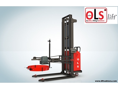 600 Kg 240 Cm Fully Electric Drum Handling Turning Stacking Machine - 9