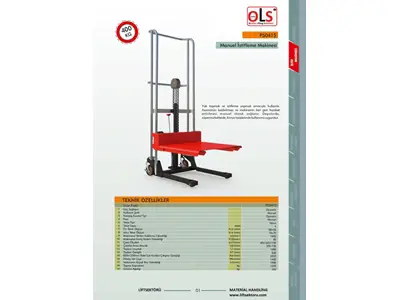 400 kg 1415 mm Mini Manual Stacker Machine