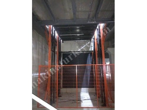 Панорамный гидравлический грузовой лифт 2 тонны (6 метров)