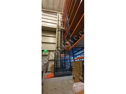 Одноколоночный грузовой лифт с гидравлическим приводом, грузоподъемностью 1 тонна и высотой подъема 6 метров