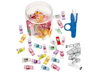60 PIECES Fabric Clips for Sewing and Embroidery, Plastic Clips Holder - 0