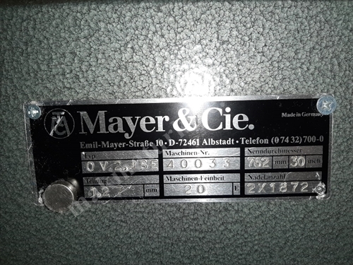 Mayer&Cie Yuvarlak Örme Makinası