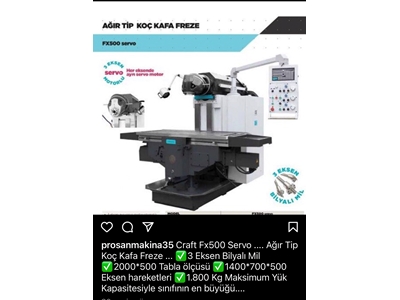 Servo Ağır Tip Koç Kafa Freze - 0