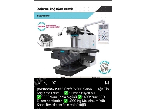 Servo Ağır Tip Koç Kafa Freze