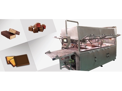 Gofret Bisküvi Çikolata Kaplama Makinası