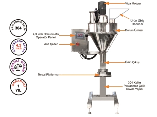 Screw Feeding Powder Filling Machine with Scale