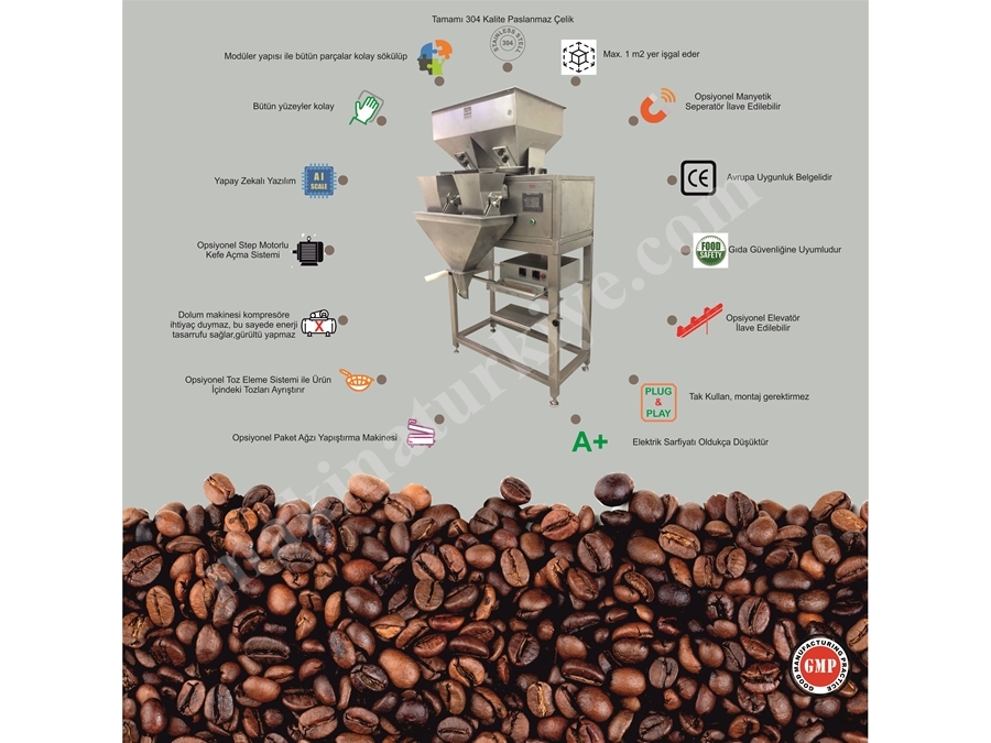 2-Skalen Kaffeeverpackungsmaschine