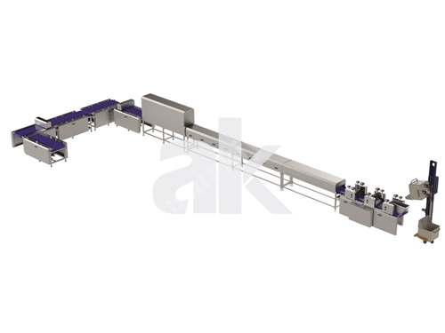 500-600 kg/h Halva Cooling and Cutting Weighing Bar Line