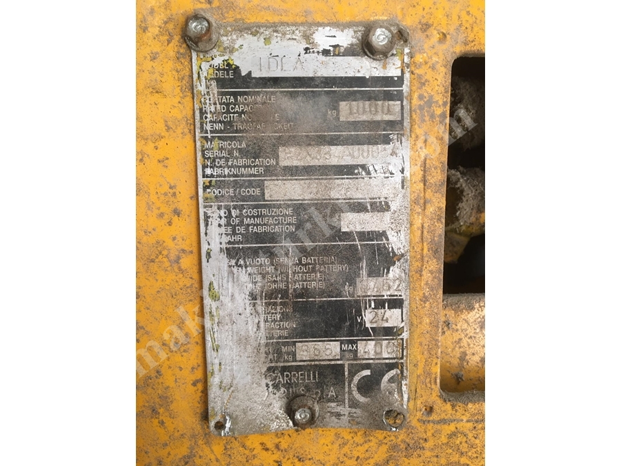3 Metre 1 Ton Akülü Elektrikli Forklift