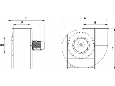 2,20-18 kW Seyrek Kanatlı Radyal Fanı - 1