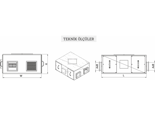 Çift Emişli Çaprak Akımlı Isı Geri Kazanım Cihazı 