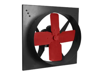 0,37-7,5 kW 4 Kanatlı Metal Pervaneli Kare Kasa Aksiyel Fan 