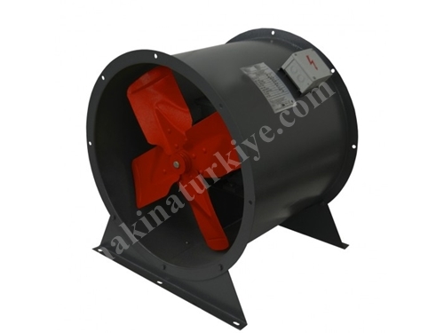 0,37-7,5 kW 4 Kanatlı Metal Pervaneli Dairesel Kasa Aksiyel Fan 