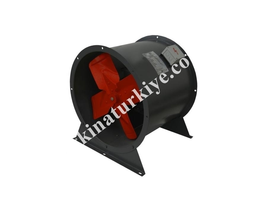 0,37-7,5 kW 4 Kanatlı Metal Pervaneli Dairesel Kasa Aksiyel Fan 