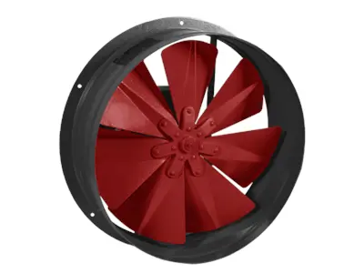 0,25-3,0 kW 7 Kanatlı Metal Pervaneli Dairesel Kasalı Aksiyel Fan 