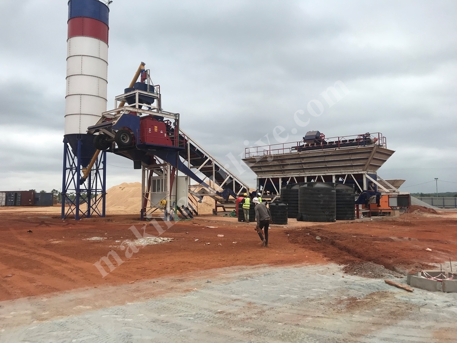 60 m3 Mobile Concrete Batching Plant