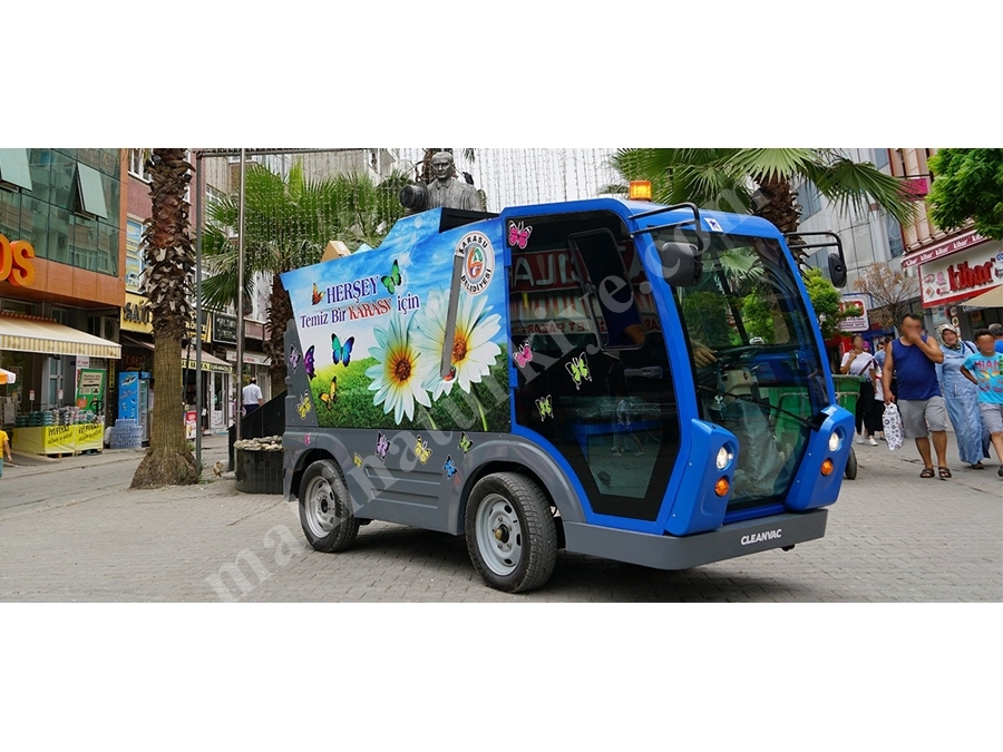CT 750 Elektrikli Damperli Çöp Toplama ve Yol Süpürme Aracı