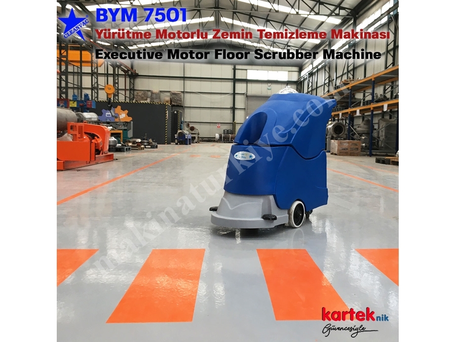 BYM7501  Akülü Yürütme Motorlu Zemin Yıkama Makinası 