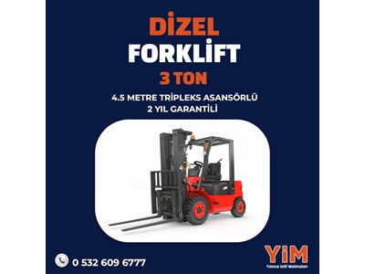 3 Ton 4800 Mm Asansör Dizel Forklift - 1